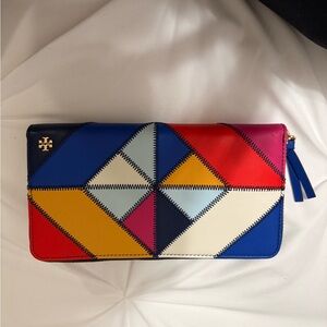 Tory Burch Colorful Geometric Wallet